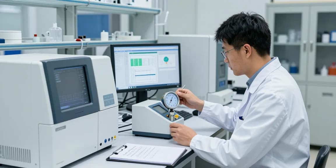 Präziser Schwefeldioxid Sensor in einem modernen Labor zur Luftqualitätsmessung.