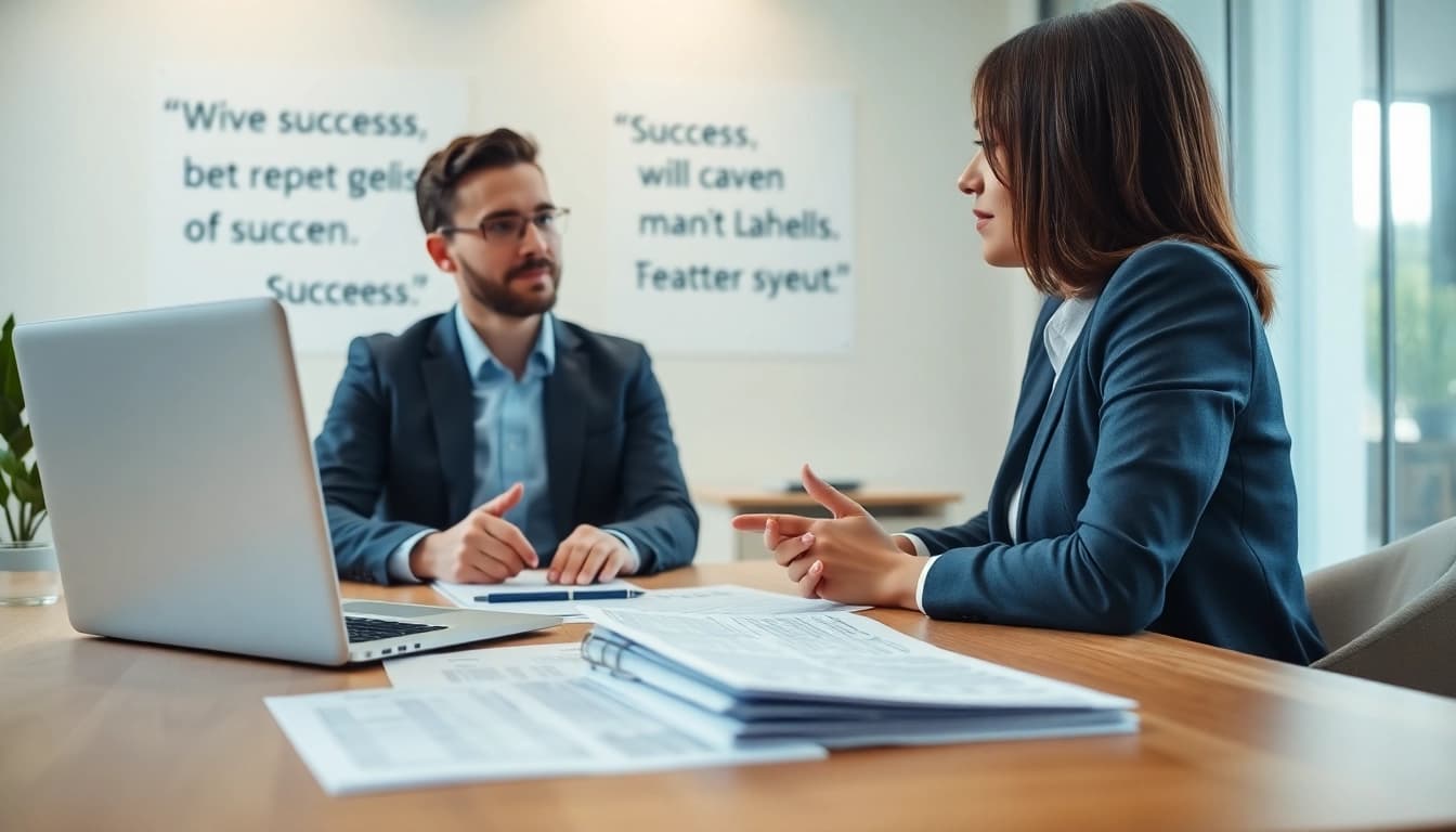 Beratung zur Schulden Finanzamt Ratenzahlung mit einem Finanzexperten in einem modernen Büro.