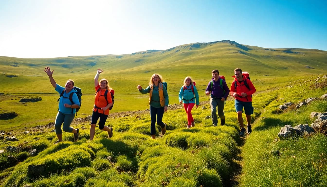 Genießen Sie Wandern Irland Urlaub auf malerischen grünen Wegen mit natürlichen Landschaften.