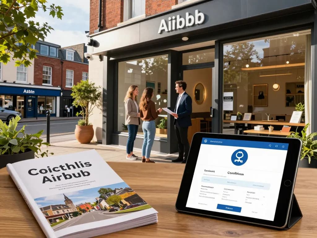 airbnb management bristol welcoming guests to modern rental in scenic cityscape