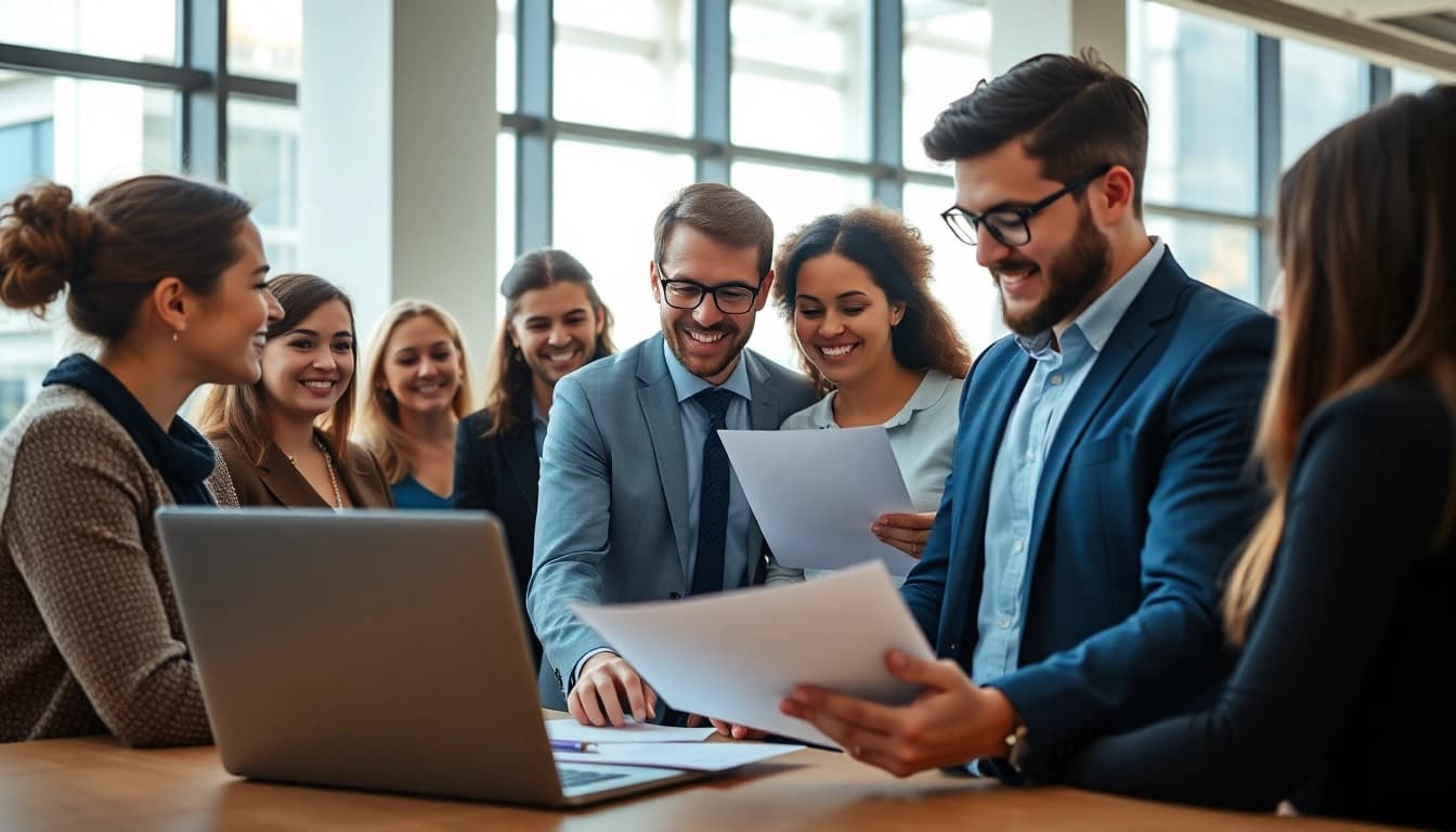 Headhunter IT unterstützt talentierte Fachkräfte in einem modernen Büroumfeld.