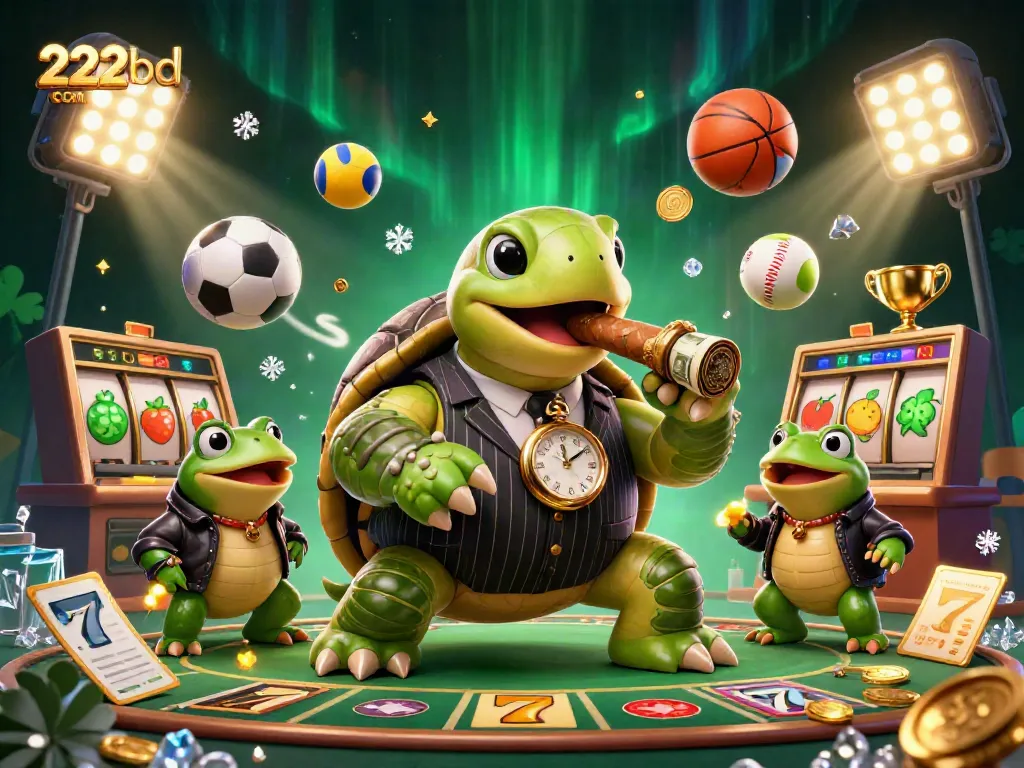 Engage in thrilling gameplay at 222bd com, featuring a colorful casino scene with characters and dynamic betting elements.