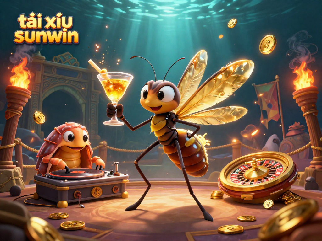 Experience the excitement of tài xỉu sunwin with vibrant 3D casino characters showcasing dynamic betting elements.