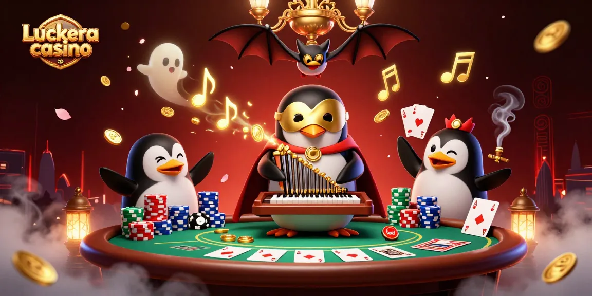 Luckera Casino bietet spannende Spielerlebnisse mit bunten Pokerchips und goldenen Münzen.
