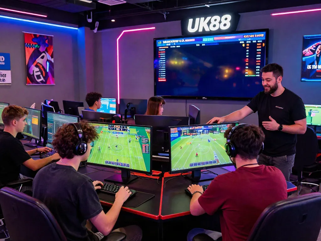 Players enjoying various games at UK88, a vibrant online betting hub.