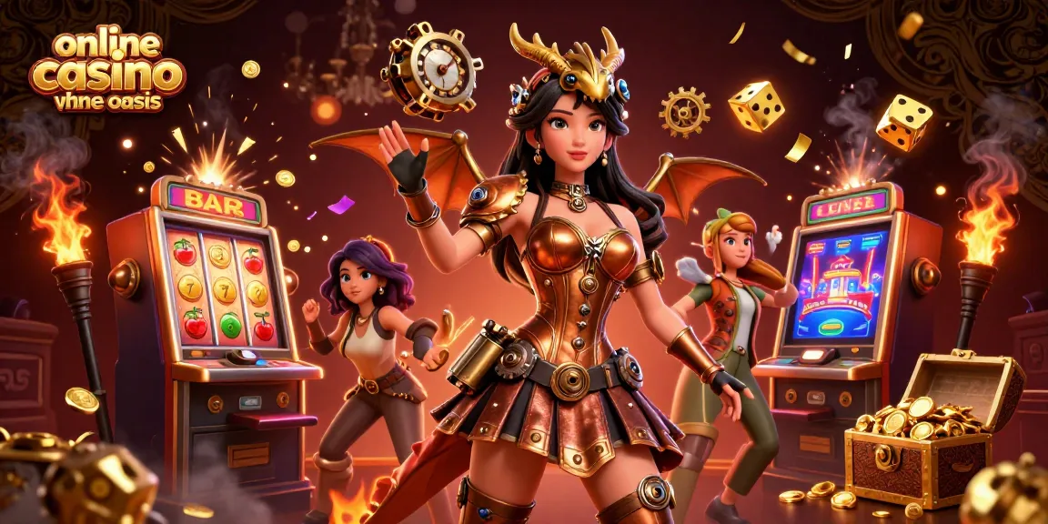 Engage in thrilling gameplay at an online casino ohne oasis with vibrant slot machines and dynamic characters.