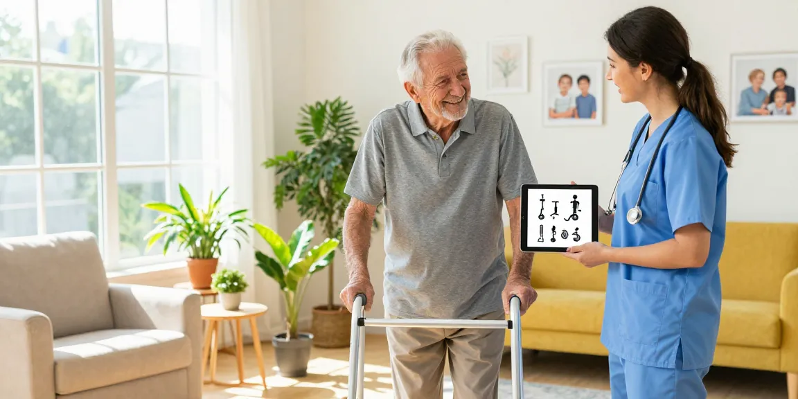 Buy nobility aids to enhance independence for seniors and caregivers in a bright home environment.