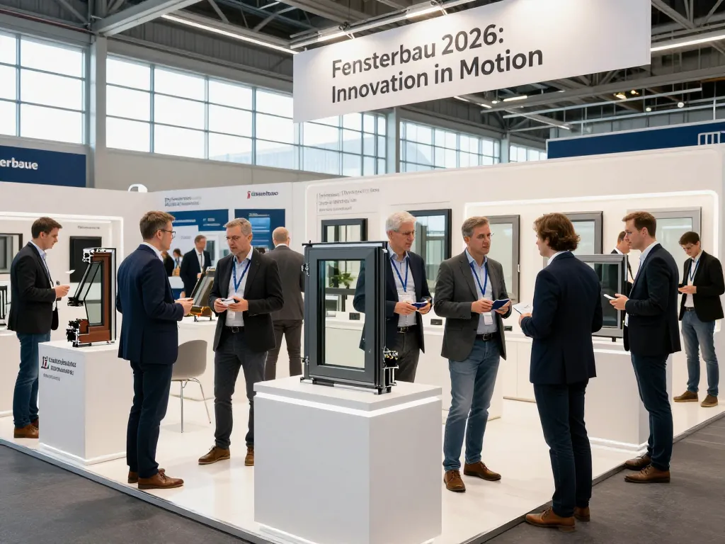 Innovative Fensterbau-Ausstellung mit den neuesten Fensterdesigns und Technologien auf der Messe.