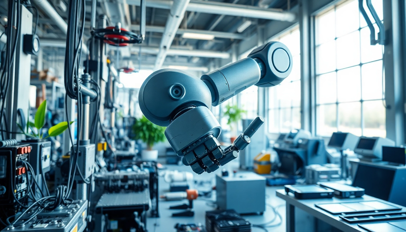 Botland Robotersteuerung in einem modernen Arbeitsumfeld mit hochentwickelten Elektronikkomponenten.