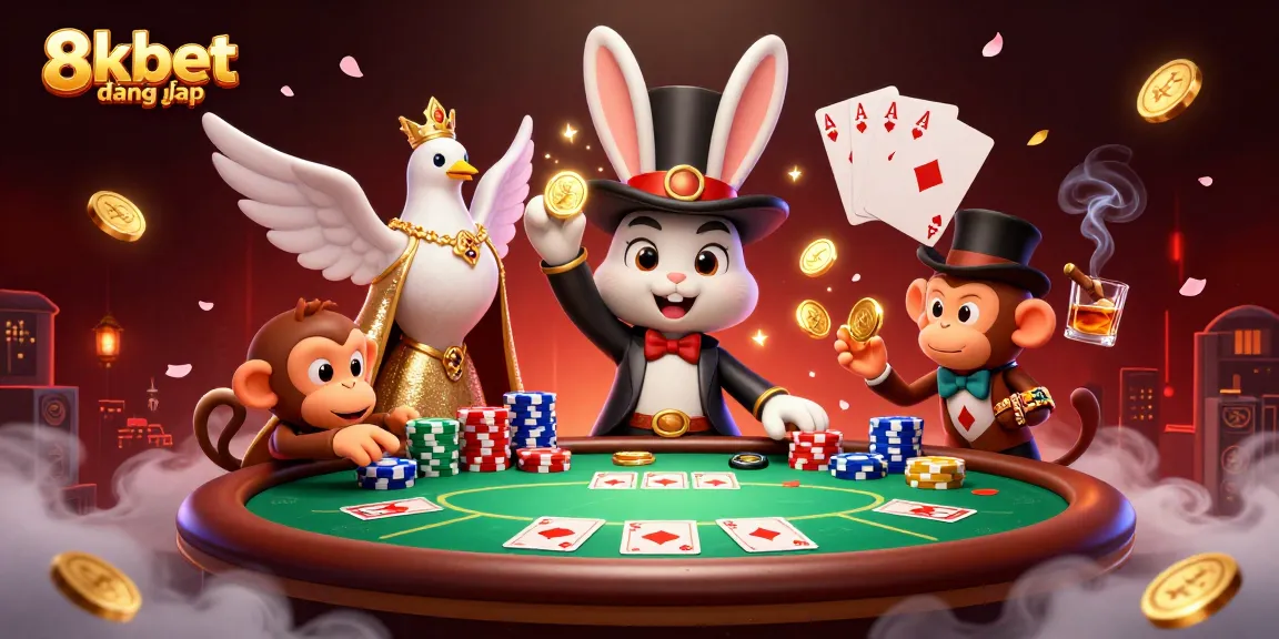 Experience 8xbet đăng nhập with a dynamic scene of magic and poker excitement!