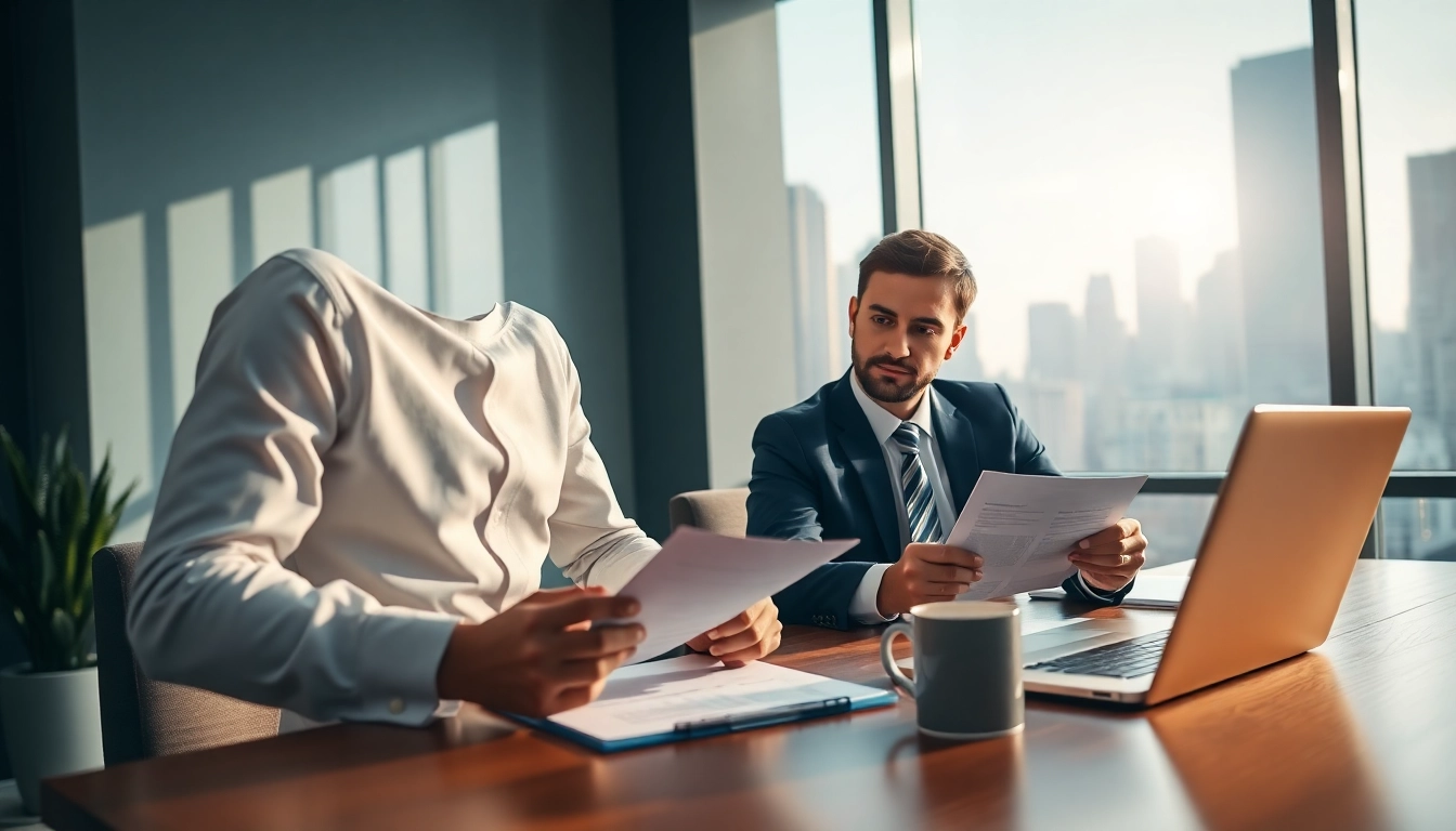 Headhunter IT interview scenario with a professional recruiter and candidate discussing opportunities.