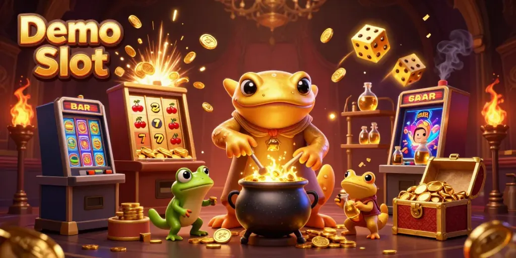 Spinning the Demo Slot with explosive jackpot effects and magical alchemist characters.