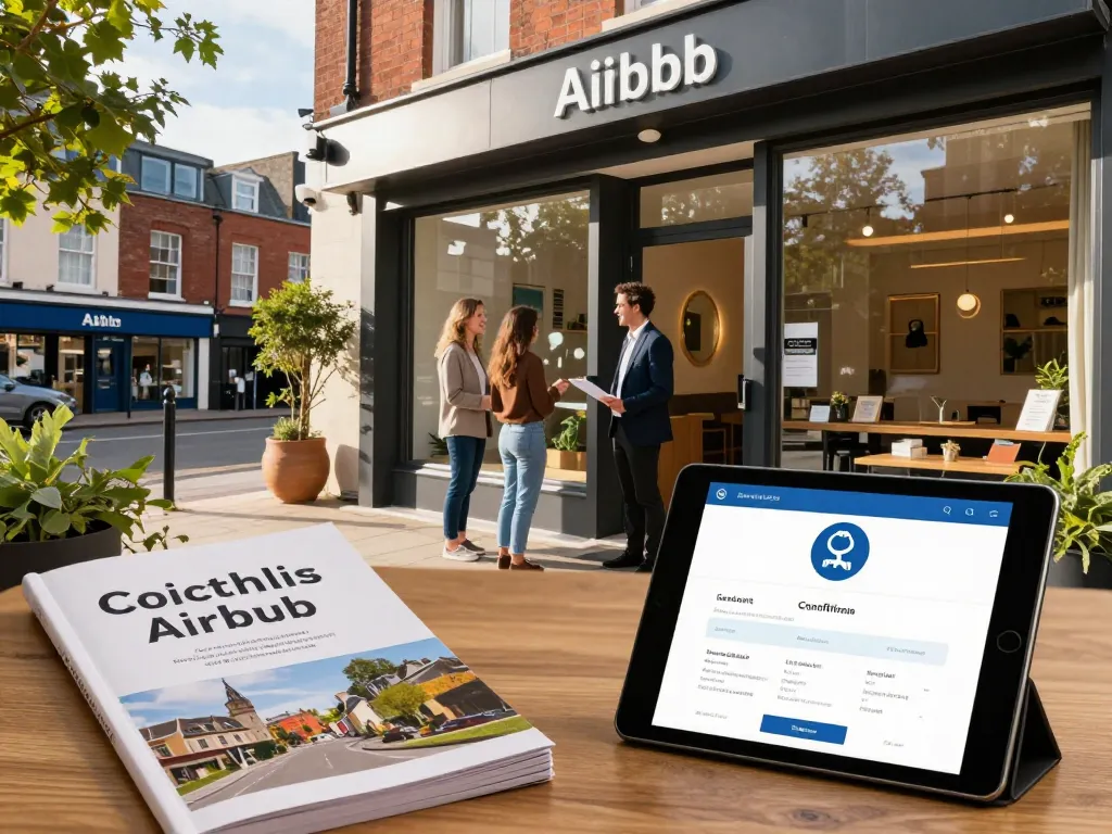 airbnb management bristol welcoming guests to modern rental in scenic cityscape
