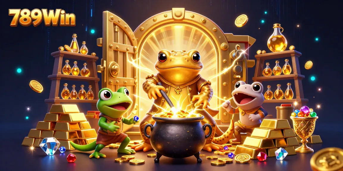 Experience the excitement of 789Win with immersive golden gaming elements and dynamic 3D characters.