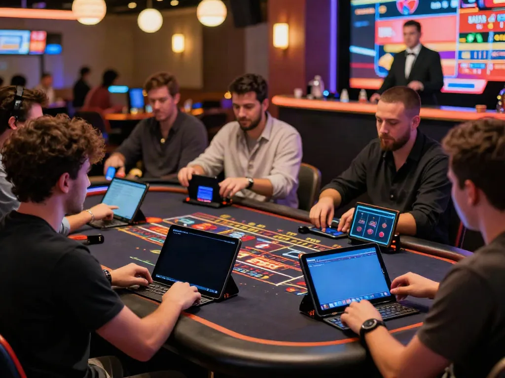 Engaging scene from https://sky88tg.com/ showcasing players enjoying live casino games in a vibrant online environment.