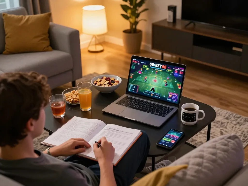 Permainan poker online SBOBET88 dalam suasana rumah yang nyaman, suasana hangat dan mengundang.