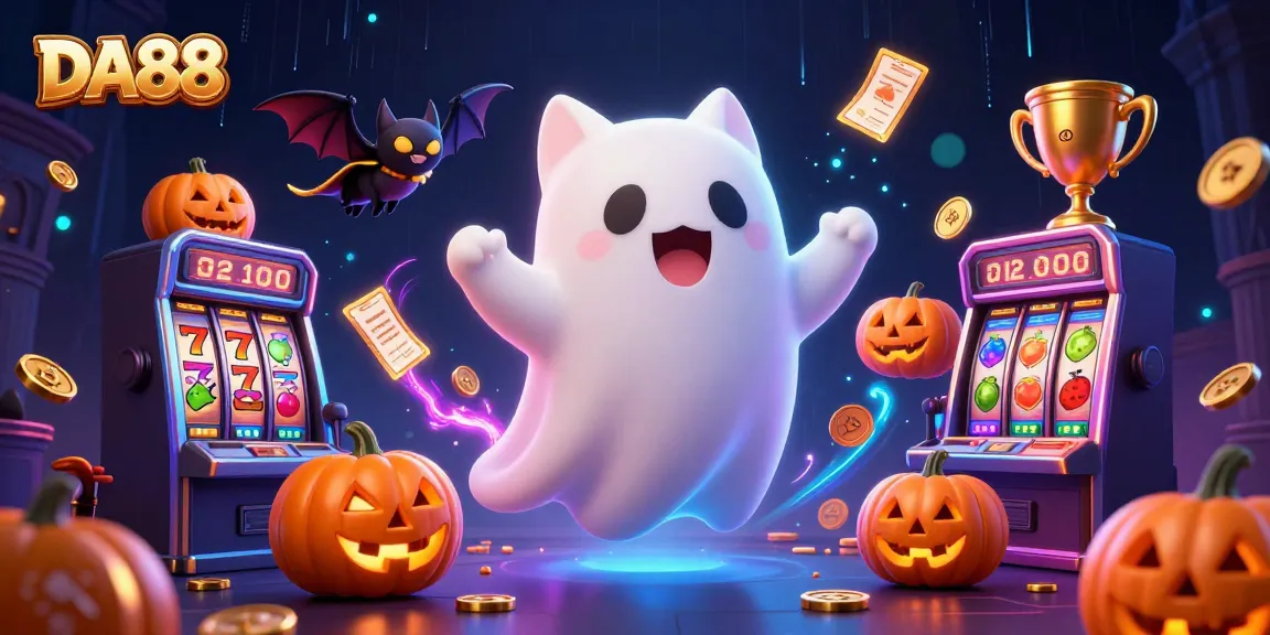 Experience thrilling action with DA88 as a ghost cat and bat navigate a haunted casino.