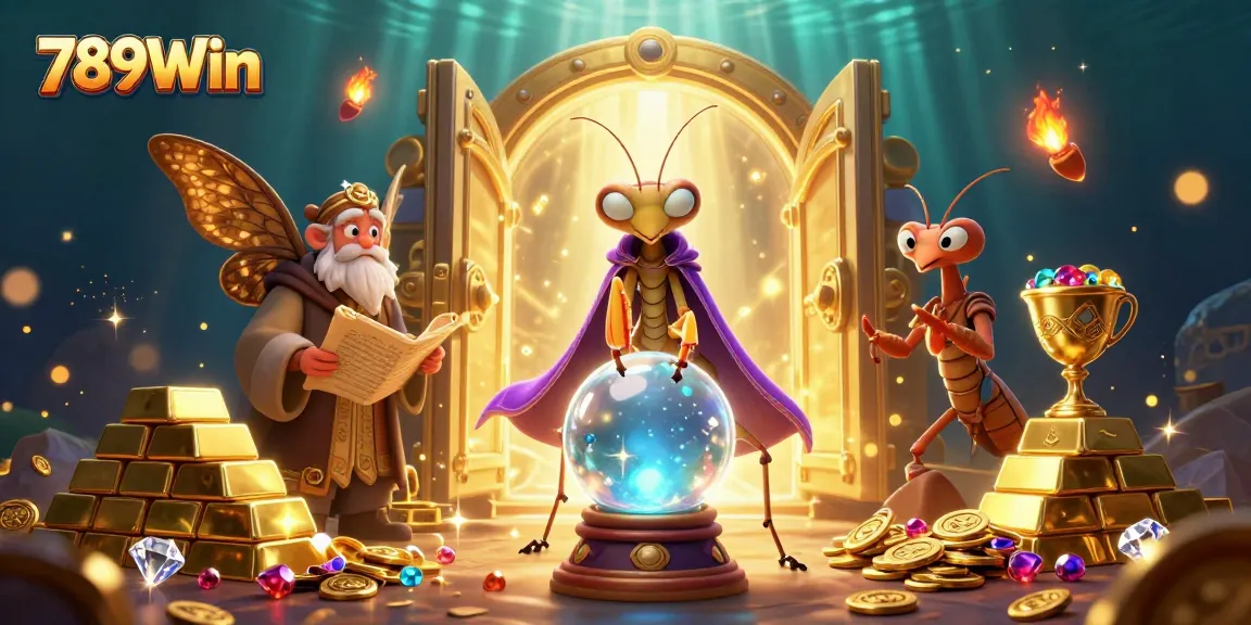 Engage with thrilling games at 789Win, featuring a vibrant casino scene filled with treasure and adventure